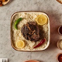 وجبة رقبة مدخن مع الأرز